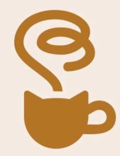 logo for The Cat's Brew in Brown